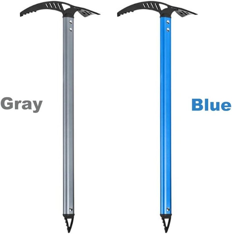 Bobillow Outdoor Camping Ice Axe Walking Pick for Camping Aluminum Alloy Mountaineering Axe Glacier Climbing Tool Lightweight Design,70 Cm (Blue) - Image 3